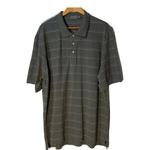 Talbots Men's Short Sleeve Green Stripe Polo Shirt Size XXL 100% Cotton New